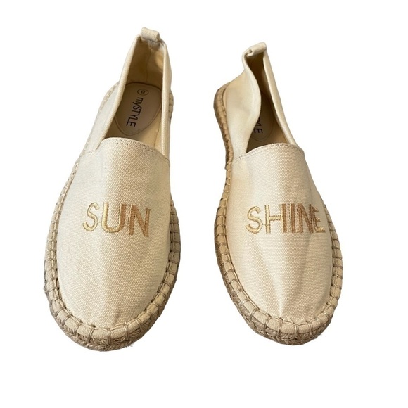 MYSTYLE Sun/Shine Slip On Canvas Espadrilles- Size 8 NWOT - Picture 2 of 8